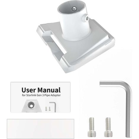 Adaptateur Tube Ronde - Pour Starlink Gen3 - Diamètre Intérieur 53 mm - Compatible Tubes 38 à 50 mm - En Plastique et TPU - 1 Pièce (1/4)
