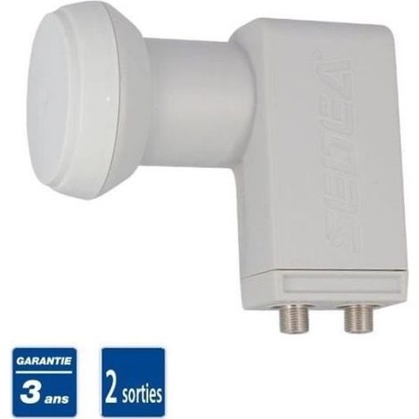 LNB TWIN 2 DOUBLE SORTIES INDEPENDANTES TETE SATELLITE HD ASTRA HOTBIRD (1/2)