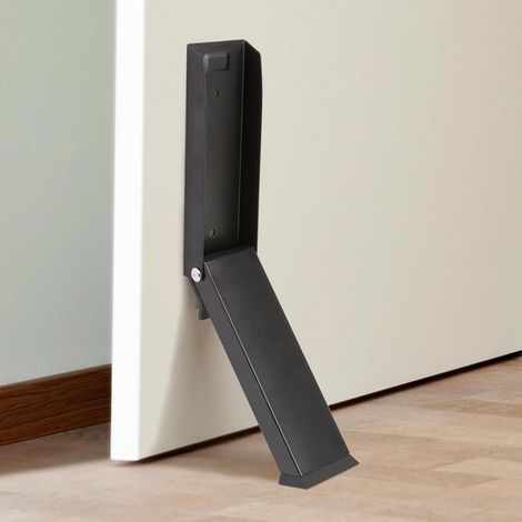 Butées de porte métalliques pour maintenir le bas des portes ouvertes - 1 pièce, noir (1/5)