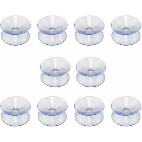 Ventouses double face compatibles avec plateau en verre 10 ventouses sans crochet pour miroir en verre antidérapant multifonctionnel double face (20mm)