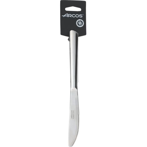 Juego de Cuchillo de Mesa  Arcos Toscana  575000 monoblock de una pieza de acero inoxidable 18/10, de 3 piezas y hoja  de 10 cm en display
