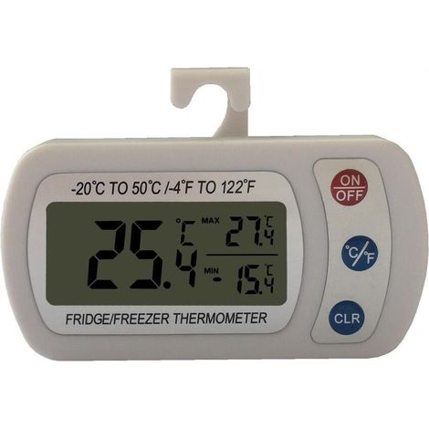 [JAMAIS UTILISÉ] ALOVEZ  Thermomètre Électronique Haute Précision Étanche - 2 Pièces avec Mémoire Min/Max - Pour Réfrigérateur, Congélateur et Cuisine (1/4)
