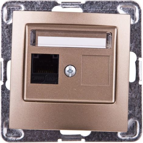 Impresja Einzel-Computerbuchse RJ45 Kat. 5e MMC Gold Metallic GPK-1Y/K/m/28