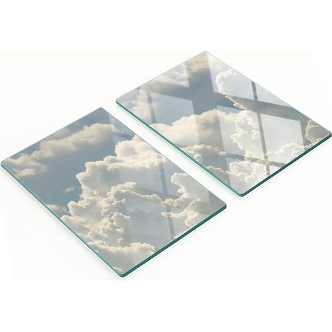 Pannelli decorativi multifunzionali in vetro con stampa nuvole, 2x40x52 cm (1/5)