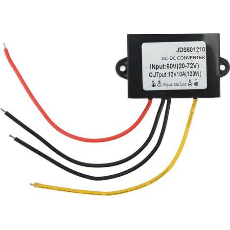 DC-Abwärtswandlermodul, wasserdichter Spannungsregler (IP67), Eingang 20–72 V, Ausgang 12 V, 10 A, 120 W (1/5)