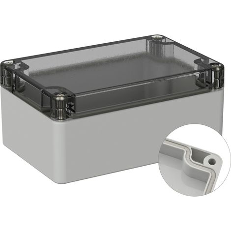 TRU COMPONENTS TC-9065456 Outdoor-Gehäuse 120 x 80 x 55 Polycarbonat Lichtgrau (RAL 7035) 1 St. (1/2)