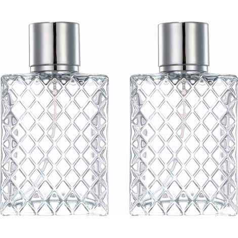 Flacon Parfum Vide - 100 ml - Vaporisateur Rechargeable Portable - Pour Voyage et Usage Quotidien - 2 Pièces