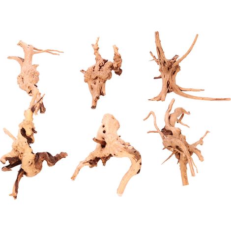 Bois De Décoration Pour Aquarium - Racine De Bois Naturel Sans Produit Chimique - Pour Aquariophilie Et Aménagement Paysager Intérieur - 7 Pièces (1/5)