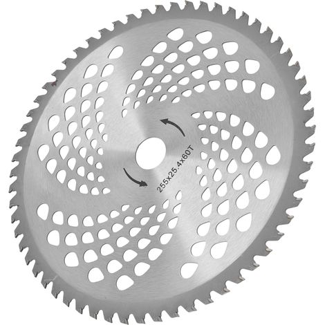 Lame de scie pour débroussailleuse, disque de coupe en acier rapide à 60 dents, outil pour tondeuse à gazon (1/5)