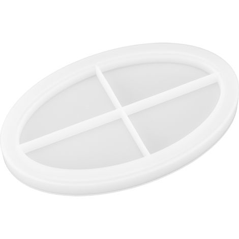 Moule à fruits en résine époxy, moule en silicone pour plateau décoratif, accessoire de bricolage, moule ovale lisse (1/5)