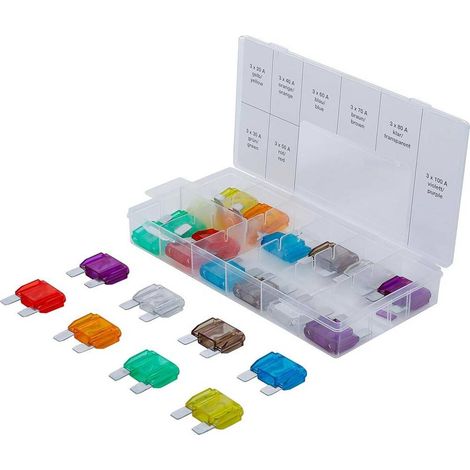 Assortiment de Fusibles Auto Maxi 24 pcs - Protection Électrique Fiable -  - D-Work