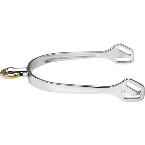Speroni inglesi ultra fit in acciaio con gambo 25 mm e rotella dorata