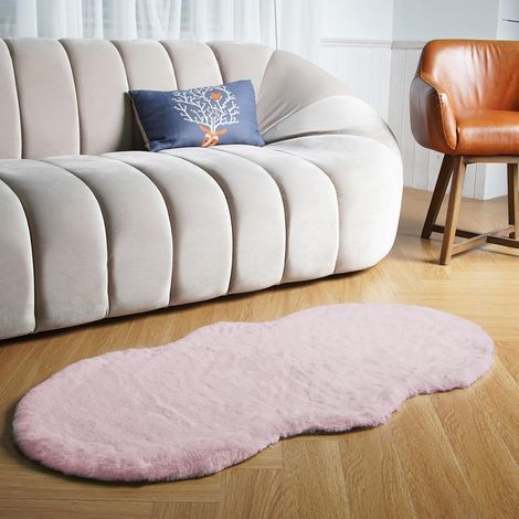 Kunstfellteppich 60x120 cm, weich, waschbar, für Wohnzimmer, Schlafzimmer, Büro (1/5)
