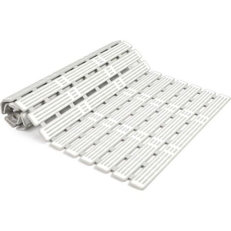 Tapis de salle de bain antidérapant, long et pliable, pour salle de douche, anti-lutte/6048 cm, blanc gris
tapis de sol à ventouse (1/5)