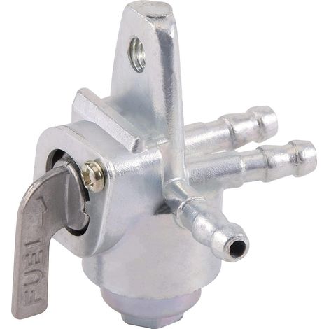 6MM Vanne de Carburant en Ligne Sélecteur de Coupure de Réservoir de Gaz Petcock 3 Voies Remplacement pour Dirt Pit Bike ATV 4 Roues Quad (1/5)