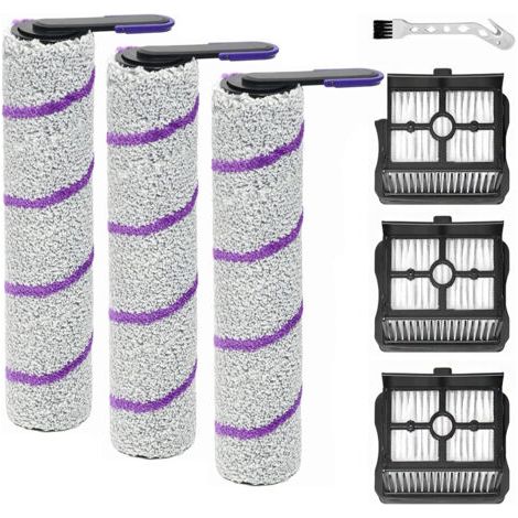 Ersatzwalzenbürste für Rowenta X-Clean 10, Zubehör für Narwal S20 Pro Nass- und Trockensauger, 3 Bürstenwalzen + 3 Filter + Reinigungsbürste (1/5)