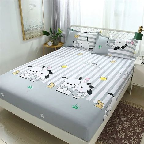 Housse de Matelas 150x200 cm, Drap-Housse en Jersey avec Élastique, Housse de Protection pour Matelas et Couette Fine, Couleur Unie (1/2)