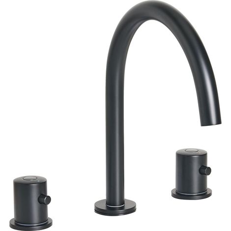 Waschtischarmatur PILCOMAYO Messing Schwarz
