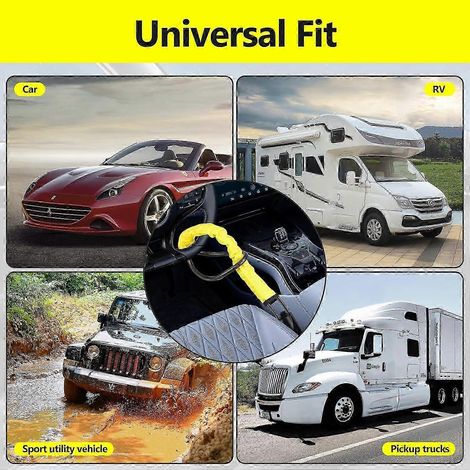 Bloqueo del volante del coche - Varilla de bloqueo del volante del coche, Bloqueo del volante del coche, Seguridad antirrobo para automóviles, Bloqueo universal de acero inoxidable antirrobo para el v (1/4)