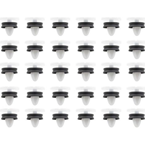 30 Stück Befestigungsclips für Türverkleidungen im Innenraum, Kunststoffnieten, 7703077476, kompatibel mit Peugeot 308, Citroën DS4, Renault Megane 3, Laguna 3 (1/4)