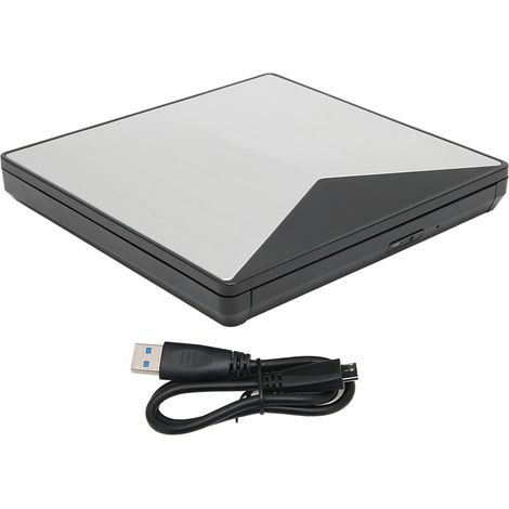 Lecteur DVD Externe USB 3.0 Portable, Graveur CD/DVD Plug & Play Haute Vitesse pour PC Bureau et Ordinateur Portable (1/5)