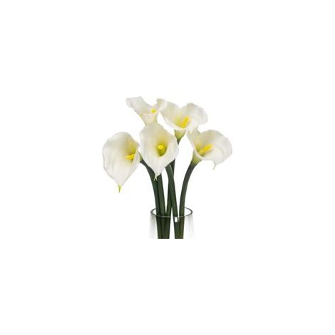 Bouquet de 10 Arums Artificiels en Latex, Diamètre 34 cm - Lys Calla Décoratifs, Fausses Fleurs Élégantes pour Événements et Mariages