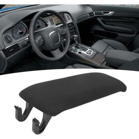 Housse d'accoudoir de console centrale en tissu noir pour Audi A4 A6 C5 (2000-2008) 4B0864245AG (1/5)