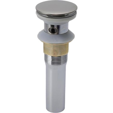 Bonde Pop-up Évier Inox Pressé Bouchon Rebondissant avec Panier Filtre pour Lavabo de Salle de Bain, Robinetterie Chromée Acier Inoxydable, Drainage Efficace (1/5)