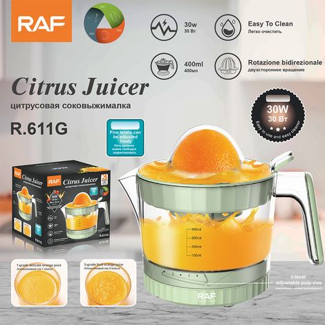 (R.611G) Extracteur de jus d'orange entièrement automatique, capacité 0,4 L, 80 tr/min