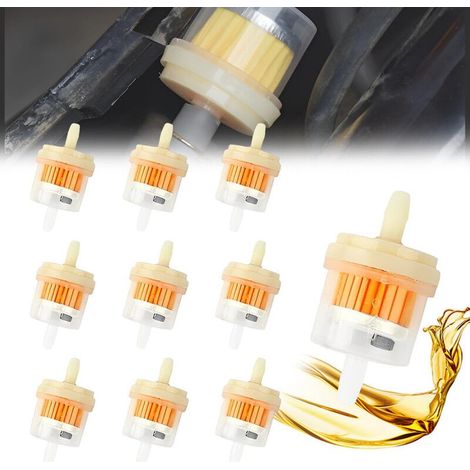 Filtro carburante in linea, filtro benzina per mini scooter, tosaerba, scooter, motociclette, quad, go-kart, 10 pezzi, OUYLAF