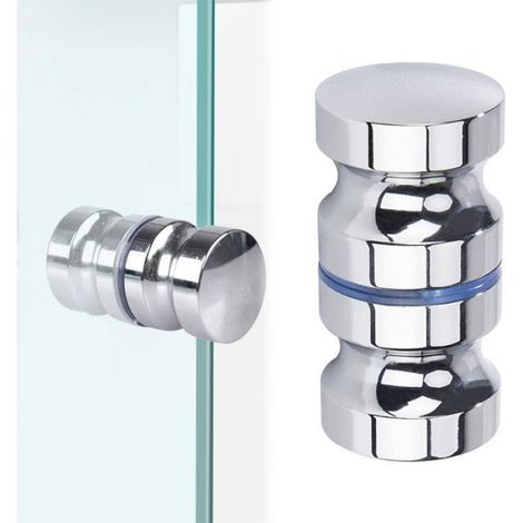 Lot de 2 poignées de porte de douche - 30 mm Convient pour salle de bain, cuisine et bureau (1/5)