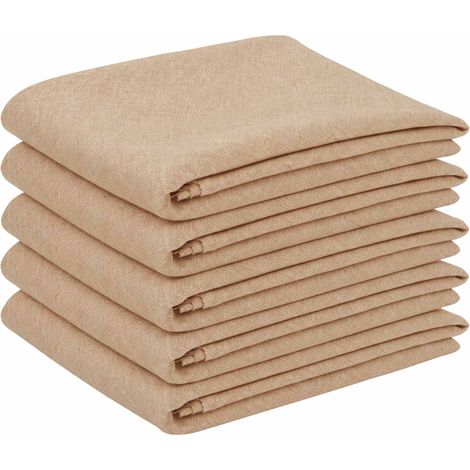 Tischdecke 5 stk. Rechteckig Beige 140 x 220 cm vidaXL