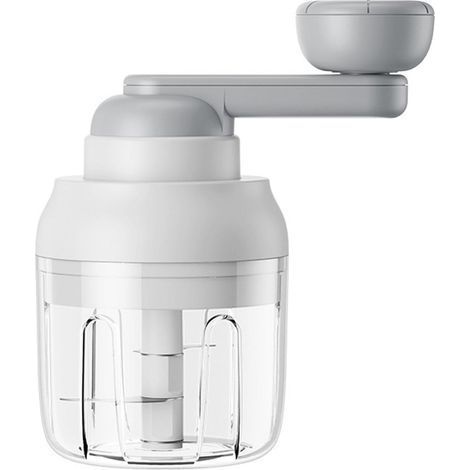 Hachoir manuel, mini hachoir rechargeable, robot culinaire à ficelle, mini hachoir à légumes sans fil avec manivelle, complément alimentaire, hachoir à ail, mixeur (1/5)