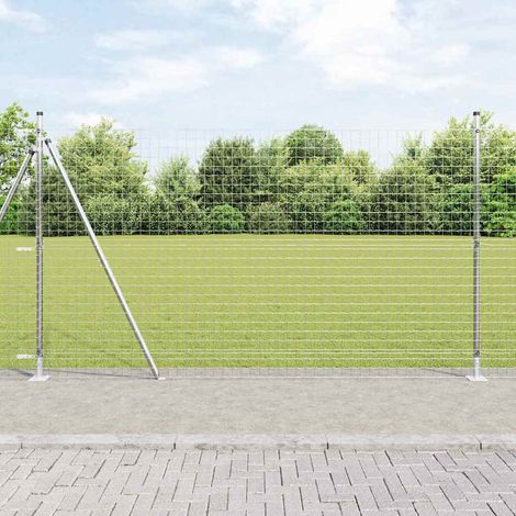 Zaunpfosten 52 pcs Grau 3,2 x 3,2 x 170 cm
