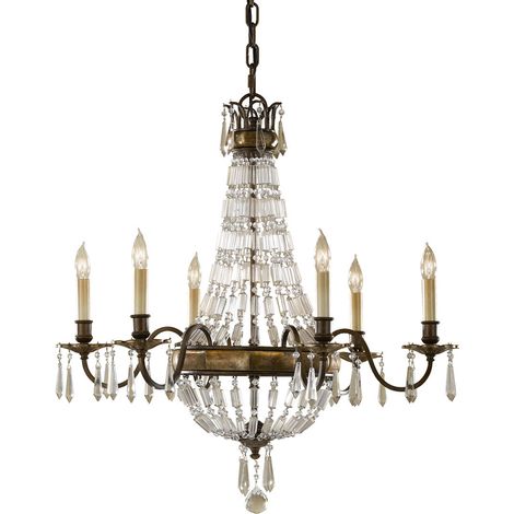 Elstead Bellini - Lustre à 6 ampoules au fini bronze britannique, E14 (1/5)