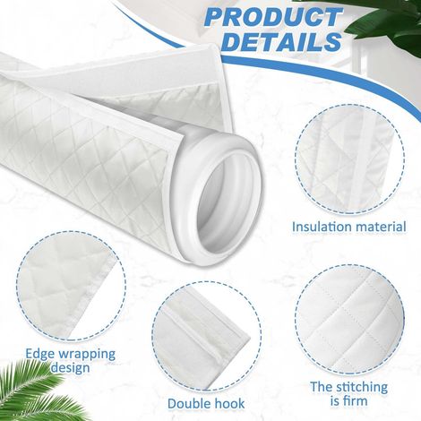 2 manchons isolants pour tube de climatiseur portable – Adaptés aux gaines 5‑5,9 pouces – Livrés avec sangles de fixation (1/4)