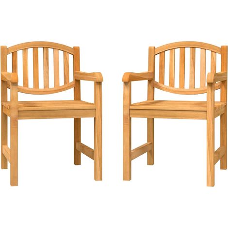 Maison Exclusive - Sedie da Giardino 2 pz 58x59x88 cm in Legno Massello di Teak (1/5)