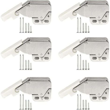 6-teiliger Aufbewahrungsschrank, Mini-Loquets Tactiles, Aufbewahrungs-Loqueteaux, Mini-Latch, Latch-Loqueteaux, Montage für den Außenbereich und die Fermermontage, mit Vis de Montage, für den Küchensc (1/5)