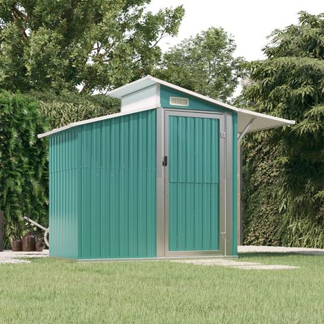 Abri de jardin remise pour outils,Cabane Remise de Jardin pour Stockage Vert 270x130x208,5 cm Acier Galvanisé - FR60531 (1/5)