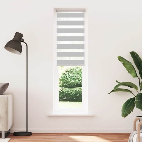 Maison Exclusive - Estor cebra gris claro 60x230 cm tejido ancho