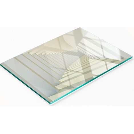 Tabla de cortar decorativa de cristal para cocina con diseño de pasillo, 80x52 cm. (1/5)