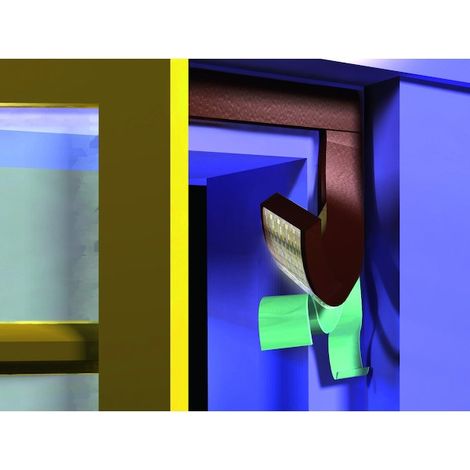 Joint de calfeutrage profil I blanc 15m – Mousse de PVC pour isolation thermique et acoustique – Fixation adhésive rapide – Étanchéité portes et fenêtres – Ellen (1/7)