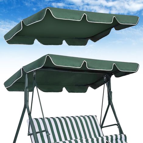 Auvent Universel pour Balancelle Hollywoodienne, Toit De Rechange Universel, Pare-Soleil Universel, Housse De Toit De Rechange Toit De Balancelle Universal 195 125 15cm(Vert) (1/5)