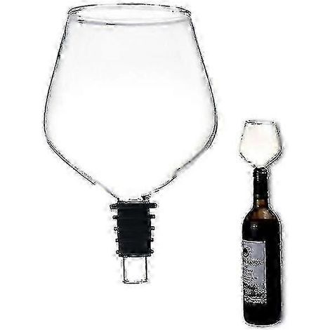 Bouteille de vin rouge en verre sans plomb avec bouchon à vis sans pied, idéale pour la conservation et le service du vin. (1/5)