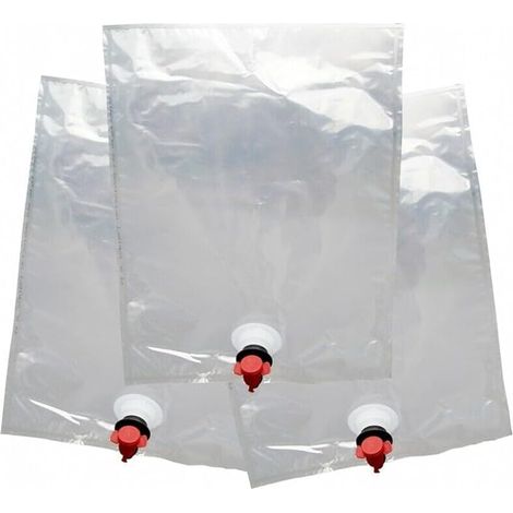 Convient pour les conteneurs de boissons/distributeurs de vin rouge, sacs en boîtes de 5 L, 5 pièces, légers et moins de déchets (1/5)