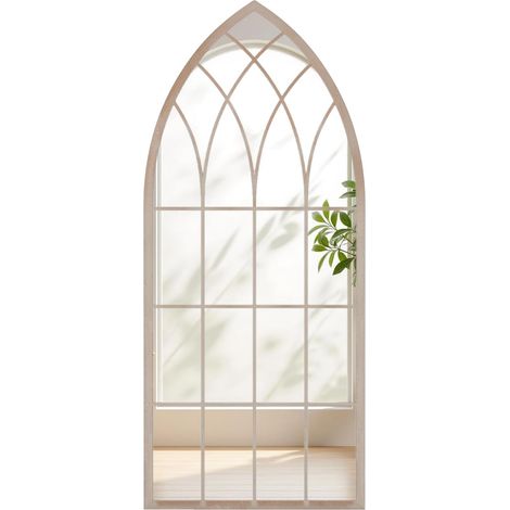 COSTWAY Specchio da Parete,con Cornice Metallica,Antideflagrante,per Soggiorno,115x50 cm (1/5)