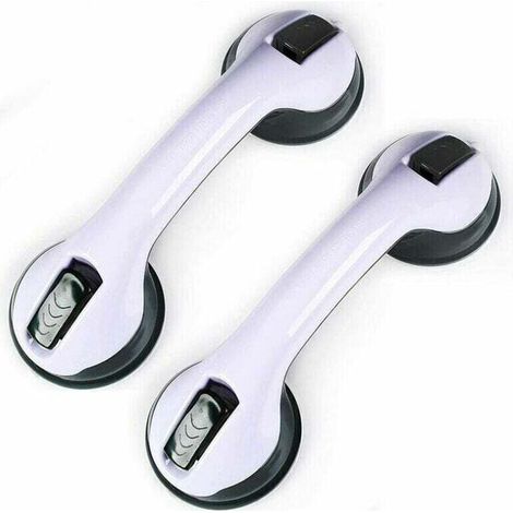 2PCS Suction Cup Shower Handle, Plastic Bath Handle (No Drilling Required), For Bathrooms, Children and People with Disabilities (1/4)