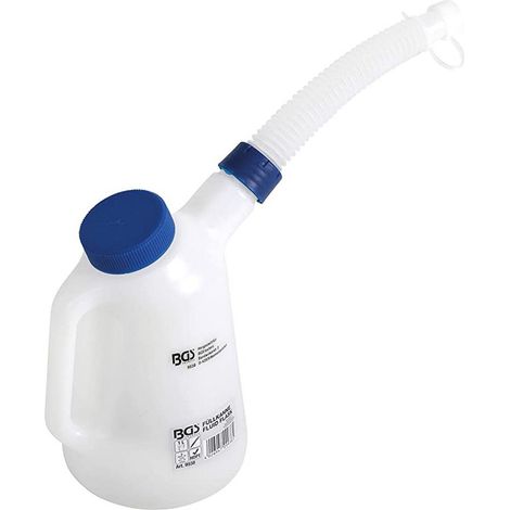 Bgs Technic – Broc à bec verseur flexible 1 litre – Embout souple et étanche – Couvercle facile à fermer – Pour huile et liquides non-acides (1/2)