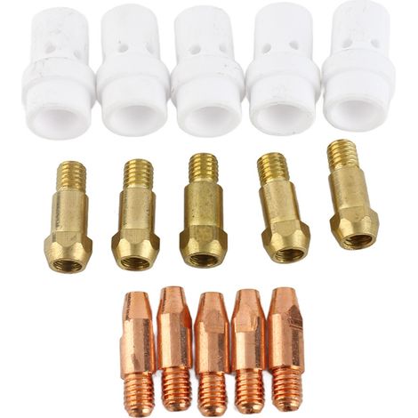 Juego de 14 soportes para boquillas difusoras de gas para antorcha de soldadura MIG Binzel 36KD (0,8 mm) (1/5)