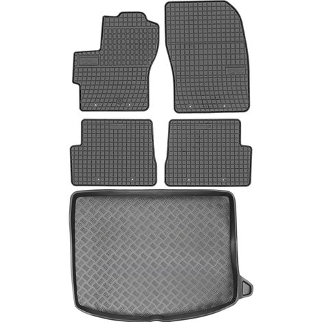 Set di tappetini in gomma per auto e tappetino per bagagliaio per Mazda 3 I Hatchback dal 2003 al 2009. (1/5)